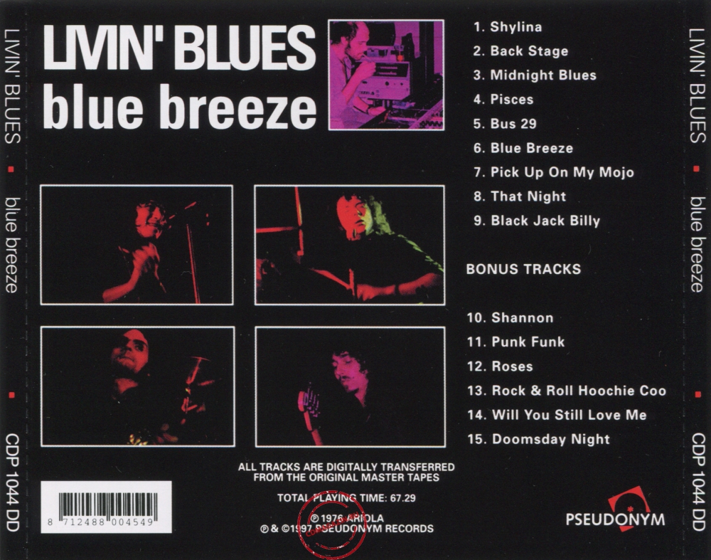 Audio CD: Livin' Blues (1976) Blue Breeze Audio CD: Livin' Blues (1976) Blue Breeze