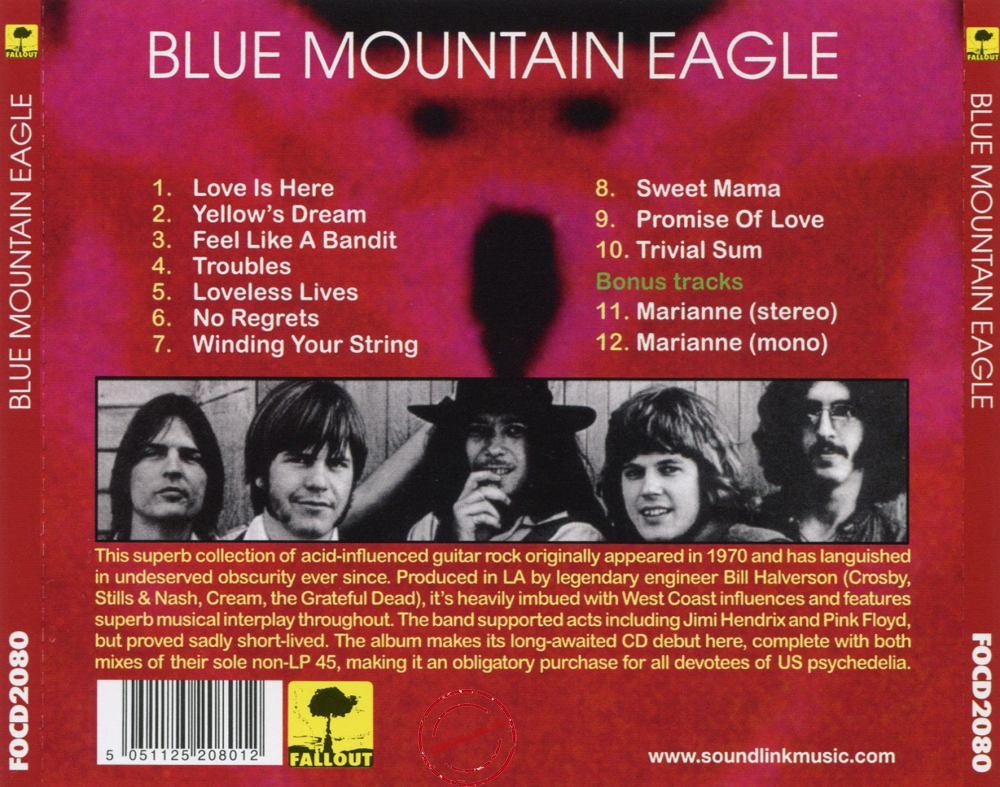Audio CD: Blue Mountain Eagle (1969) Blue Mountain Eagle