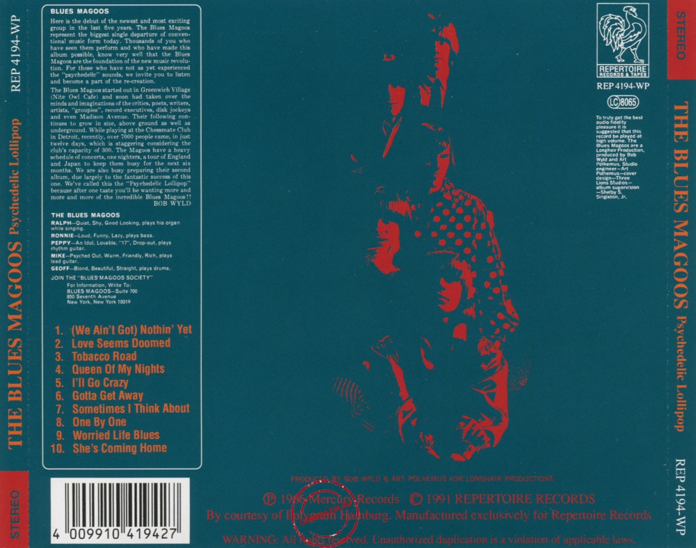 Audio CD: Blues Magoos (1966) Psychedelic Lollipop Audio CD: Blues Magoos (1966) Psychedelic Lollipop