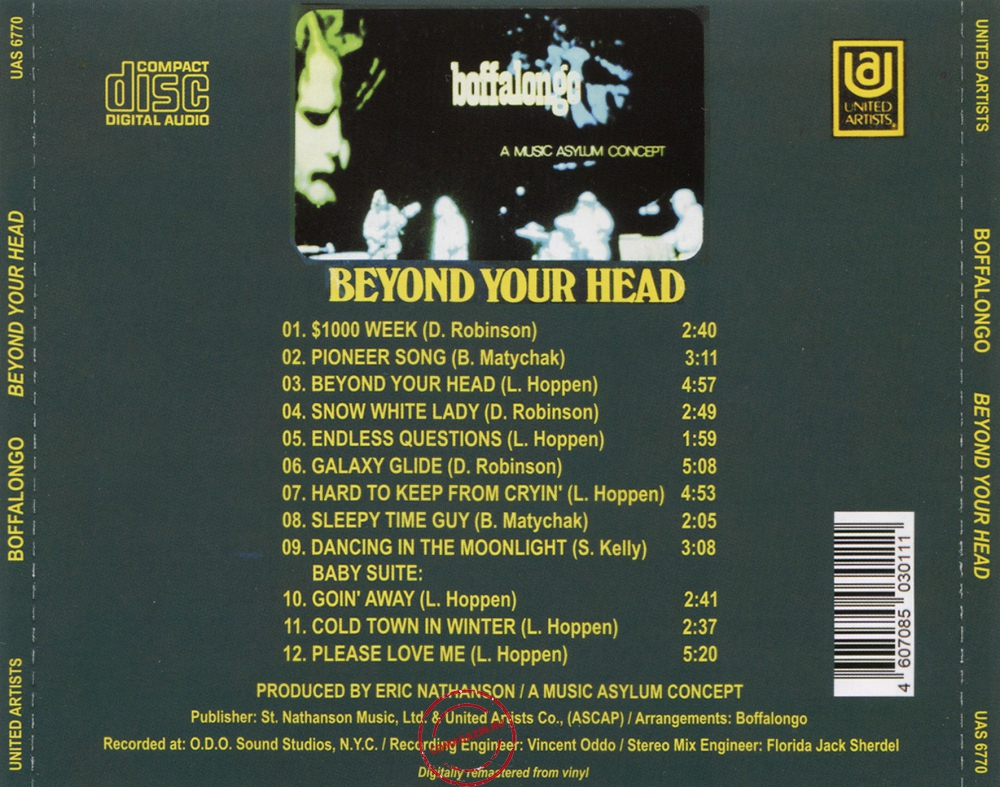 Audio CD: Boffalongo (1970) Beyond Your Head