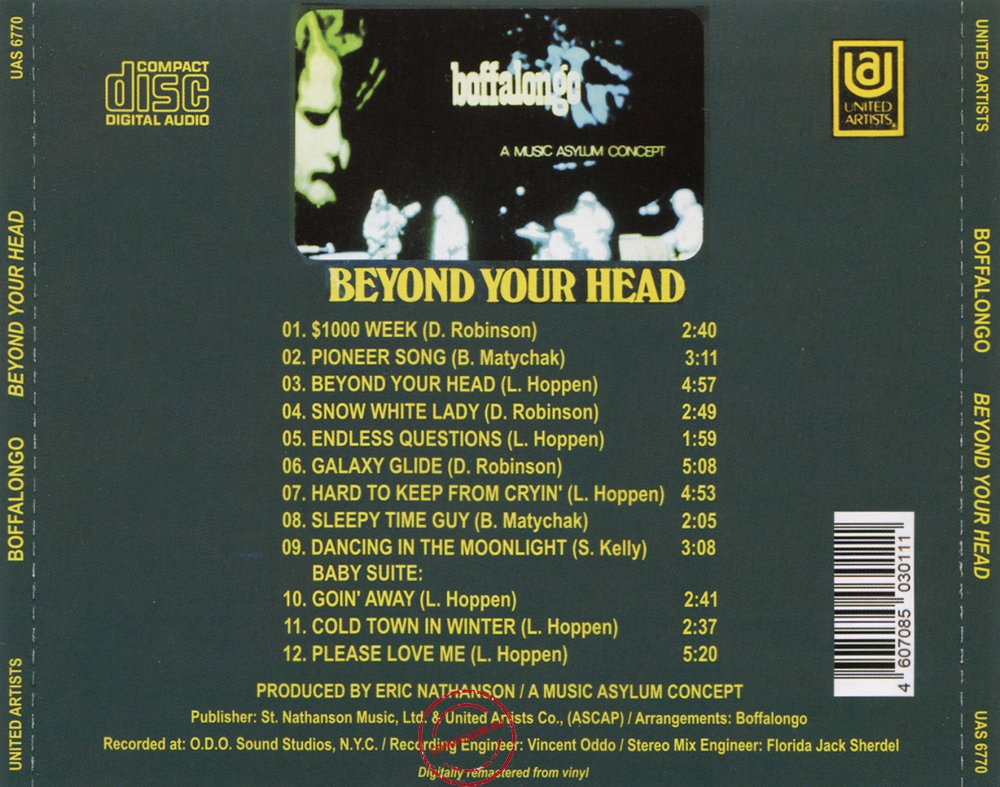 Audio CD: Boffalongo (1970) Beyond Your Head Audio CD: Boffalongo (1970) Beyond Your Head