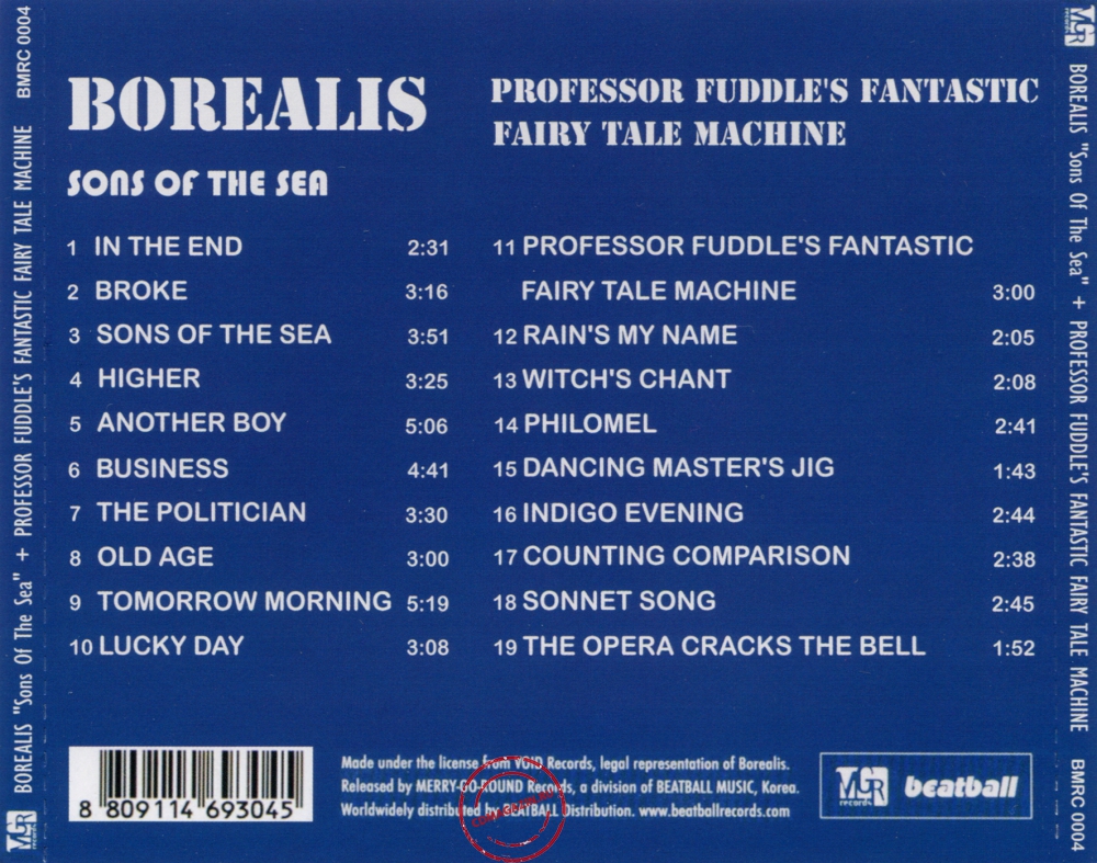 Audio CD: Borealis (2) (1972) Sons Of The Sea + Same