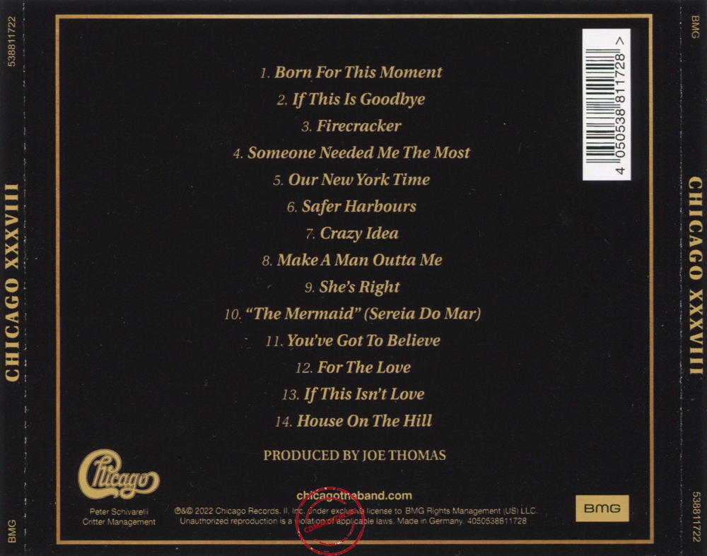 Audio CD: Chicago (2) (2022) Born For This Moment Audio CD: Chicago (2) (2022) Born For This Moment