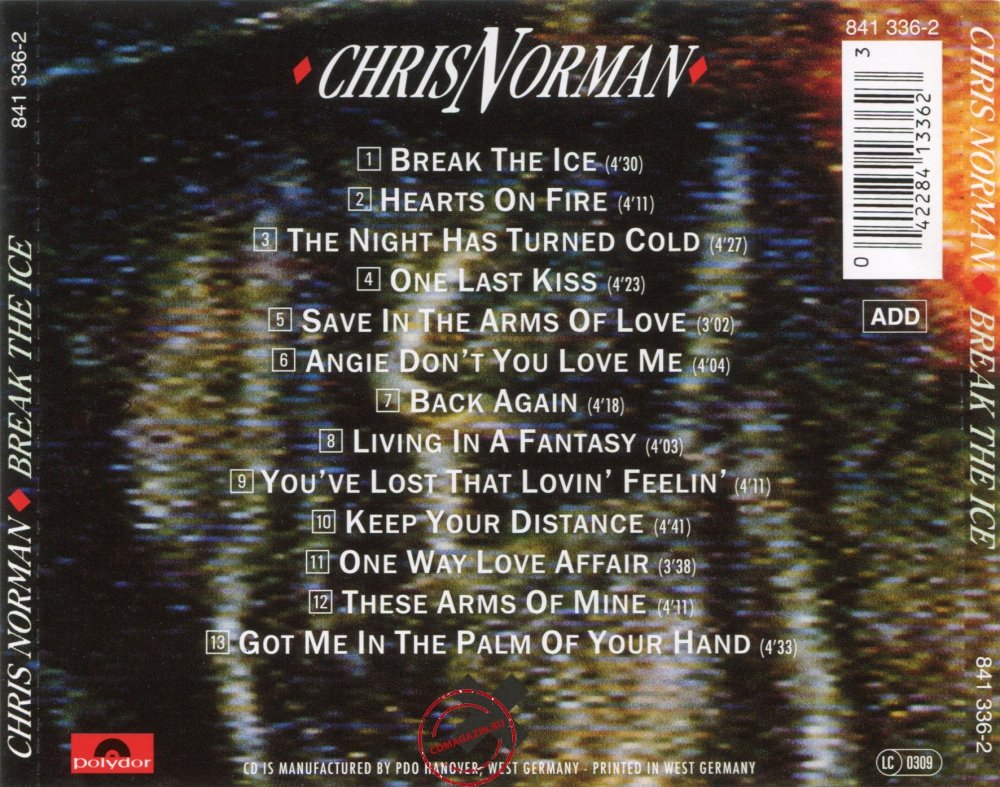 Audio CD: Chris Norman (1989) Break The Ice