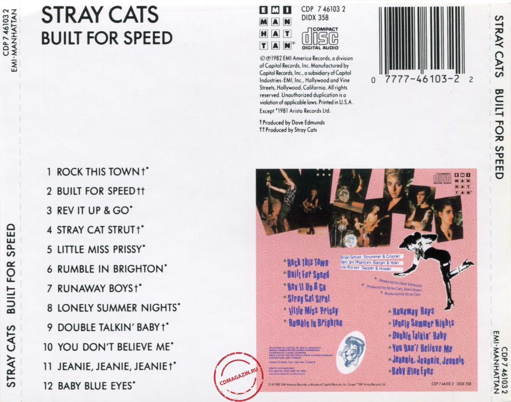 Audio CD: Stray Cats (1982) Built For Speed Audio CD: Stray Cats (1982) Built For Speed