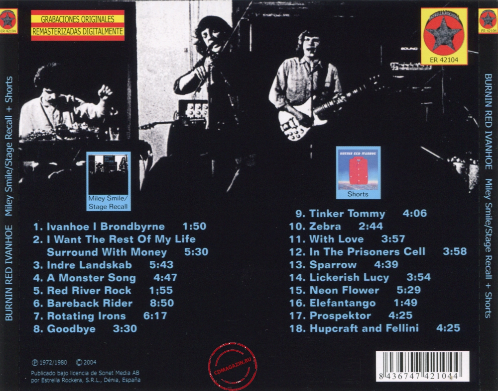 Audio CD: Burnin Red Ivanhoe (1972) Miley Smile / Stage Recall + Shorts Audio CD: Burnin Red Ivanhoe (1972) Miley Smile / Stage Recall + Shorts