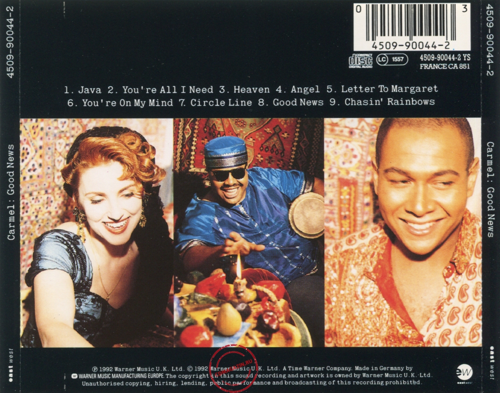 Audio CD: Carmel (2) (1992) Good News