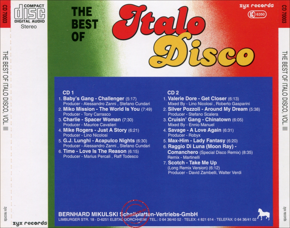 Audio CD: VA The Best Of Italo Disco (1985) Vol. 3 Audio CD: VA The Best Of Italo Disco (1985) Vol. 3