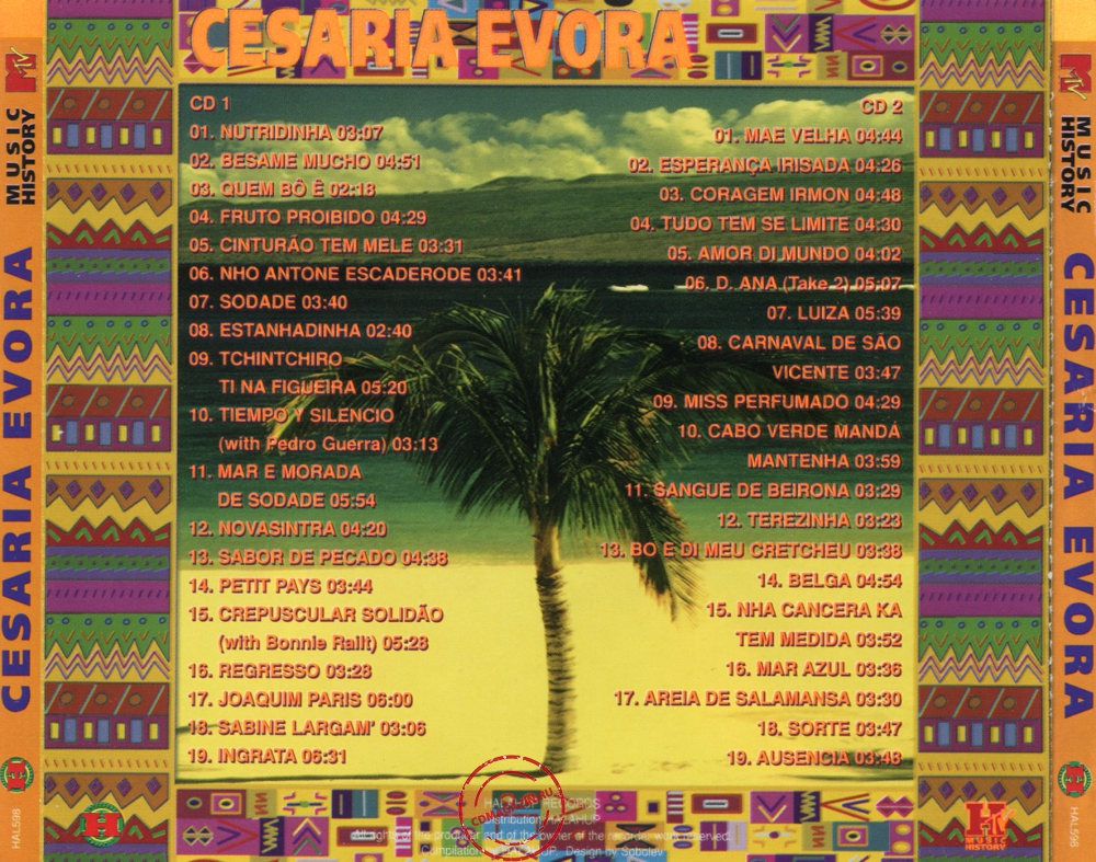 Audio CD: Cesaria Evora (2000) MTV Music History