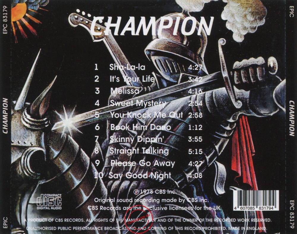 Audio CD: Champion (5) (1978) Champion Audio CD: Champion (5) (1978) Champion