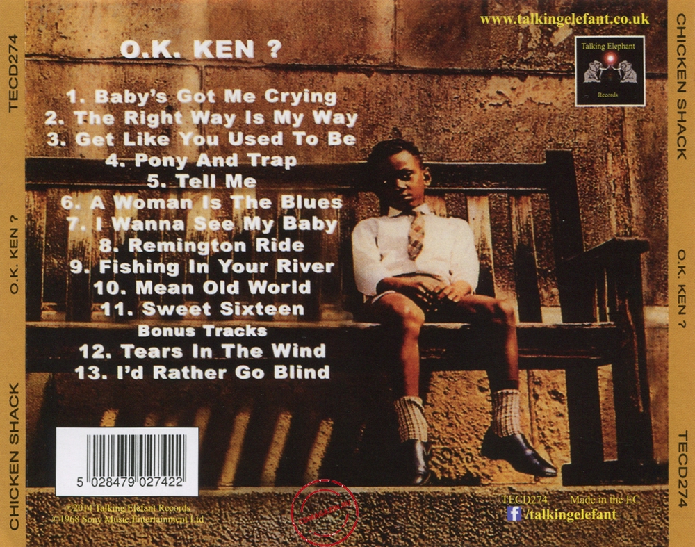 Audio CD: Chicken Shack (1969) O.K. Ken?