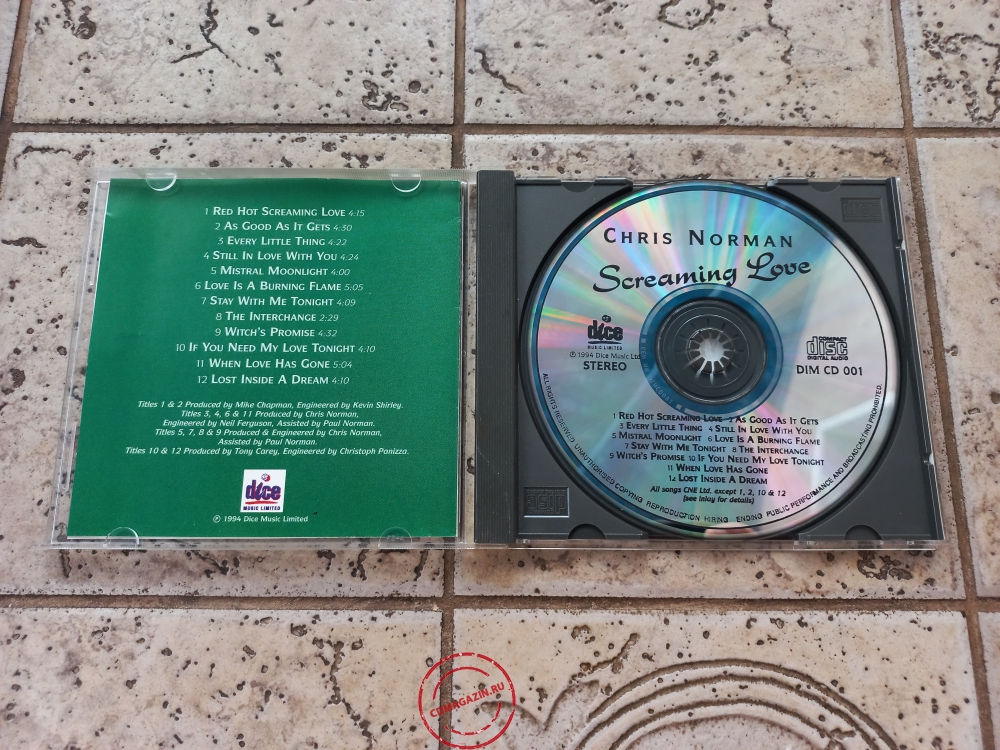 Audio CD: Chris Norman (1994) Screaming Love Album