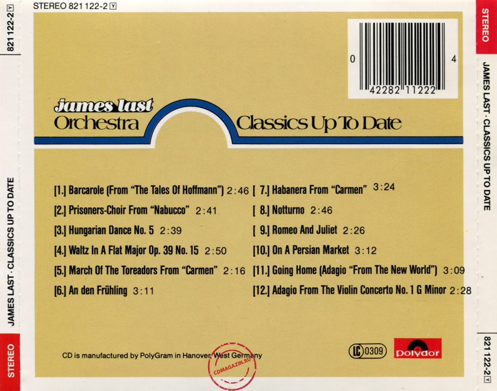 Audio CD: James Last (1966) Classics Up To Date