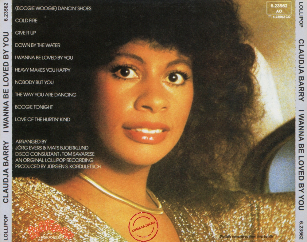 Audio CD: Claudja Barry (1978) I Wanna Be Loved By You Audio CD: Claudja Barry (1978) I Wanna Be Loved By You
