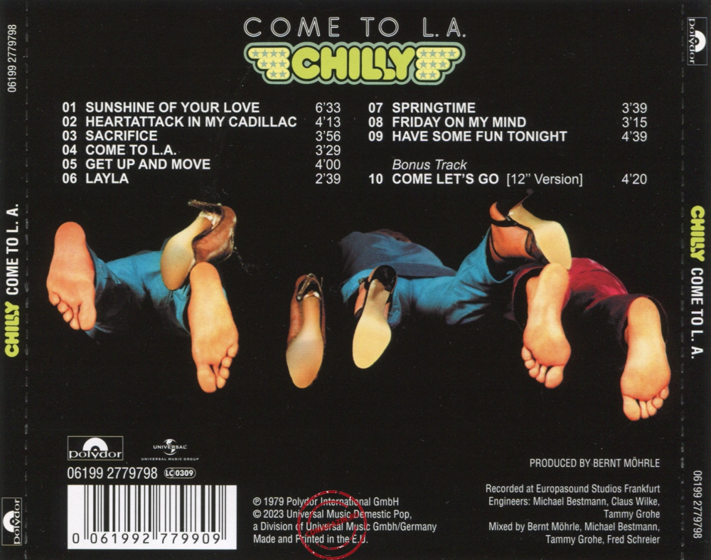 Audio CD: Chilly (1979) Come To L.A. Audio CD: Chilly (1979) Come To L.A.