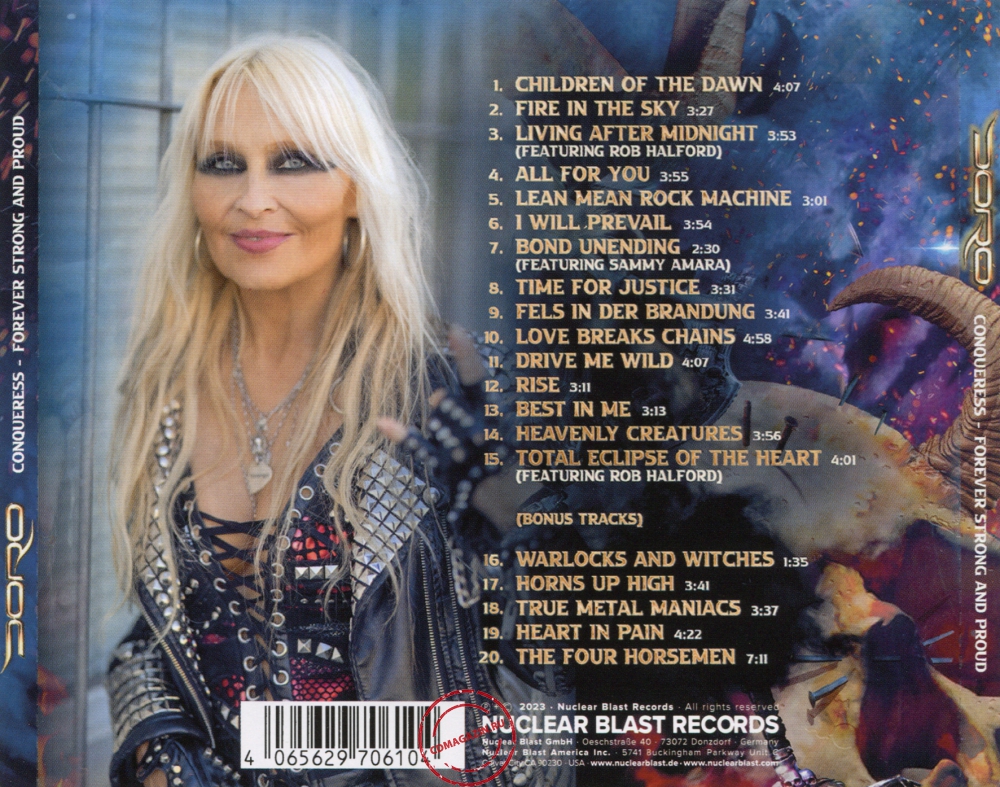 Audio CD: Doro (2023) Conqueress - Forever Strong And Proud Audio CD: Doro (2023) Conqueress - Forever Strong And Proud