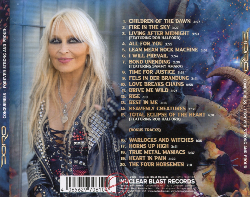 Audio CD: Doro (2023) Conqueress - Forever Strong And Proud