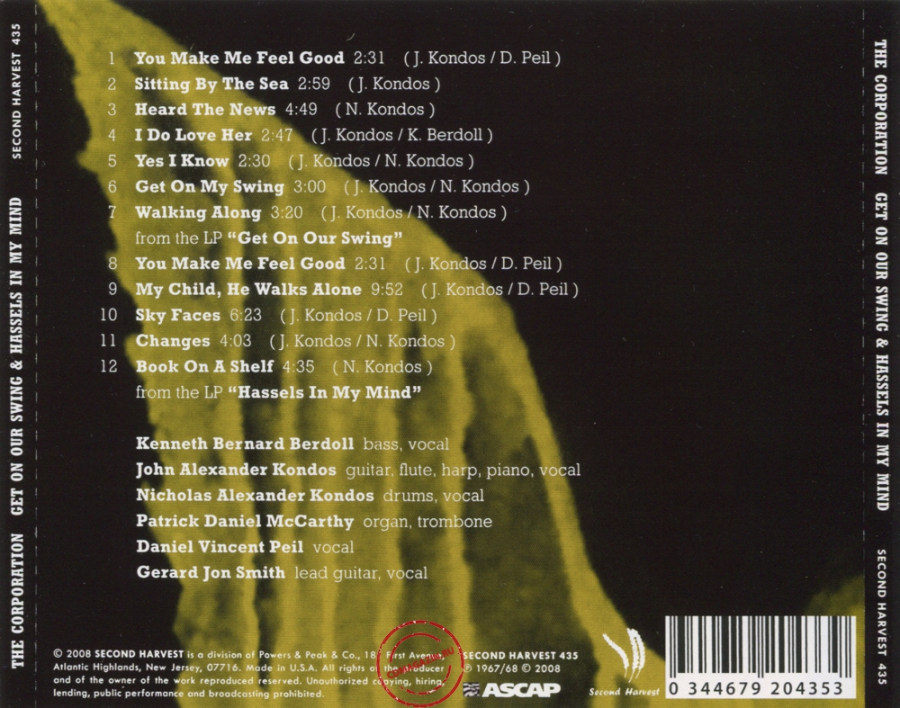 Audio CD: Corporation (10) (1970) Get On Our Swing + Hassels In My Mind Audio CD: Corporation (10) (1970) Get On Our Swing + Hassels In My Mind