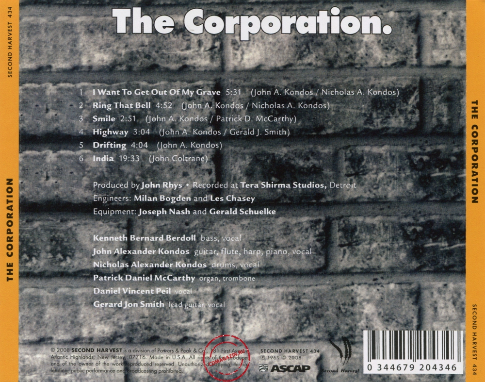 Audio CD: Corporation (10) (1969) The Corporation Audio CD: Corporation (10) (1969) The Corporation