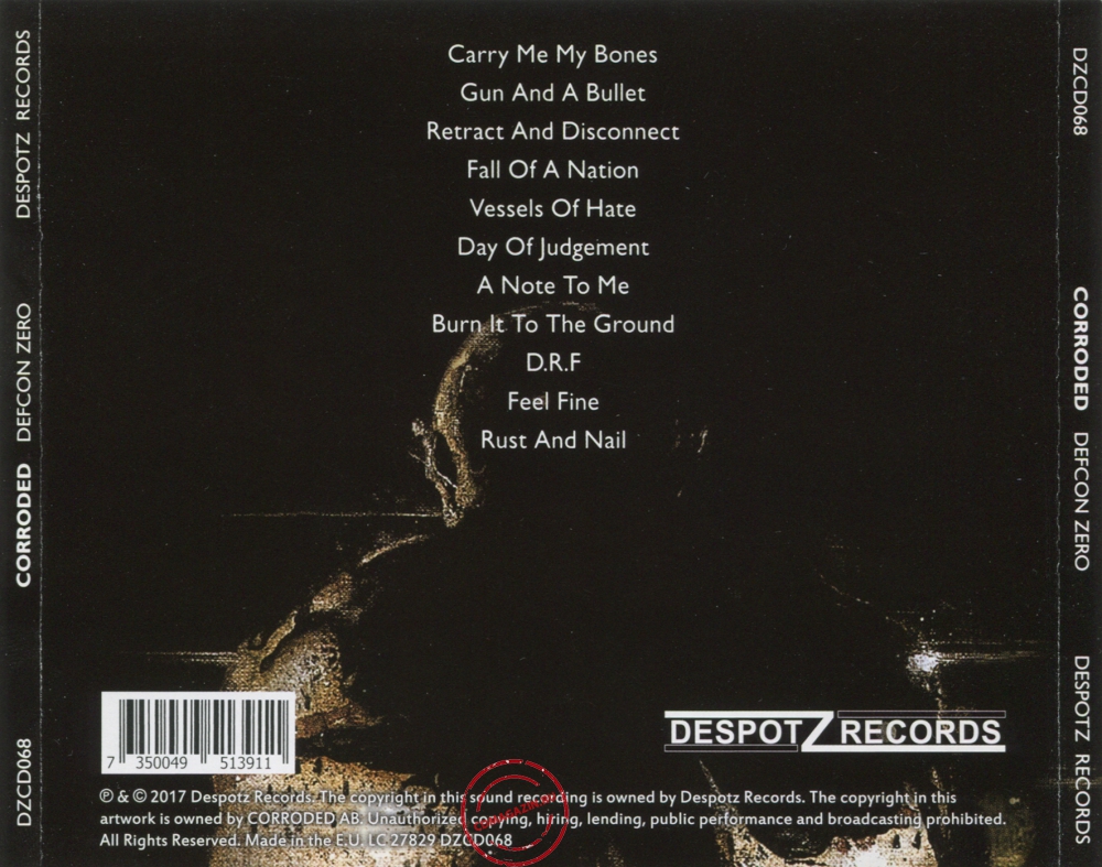 Audio CD: Corroded (2017) Defcon Zero Audio CD: Corroded (2017) Defcon Zero