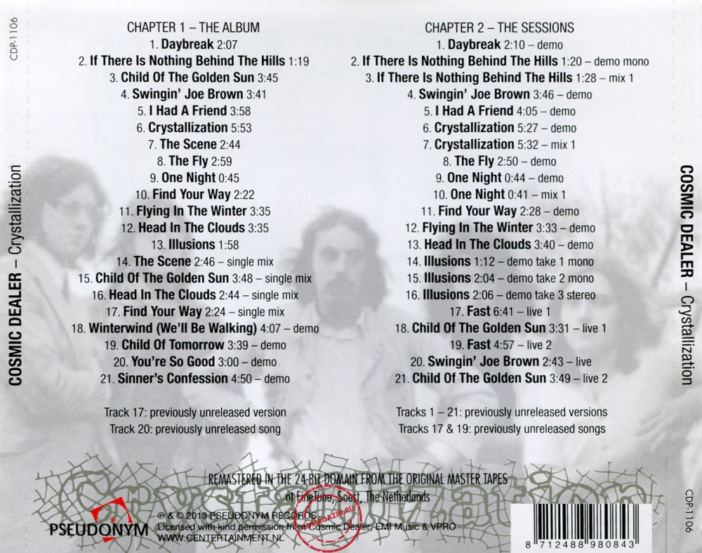 Audio CD: Cosmic Dealer (1972) Crystallization