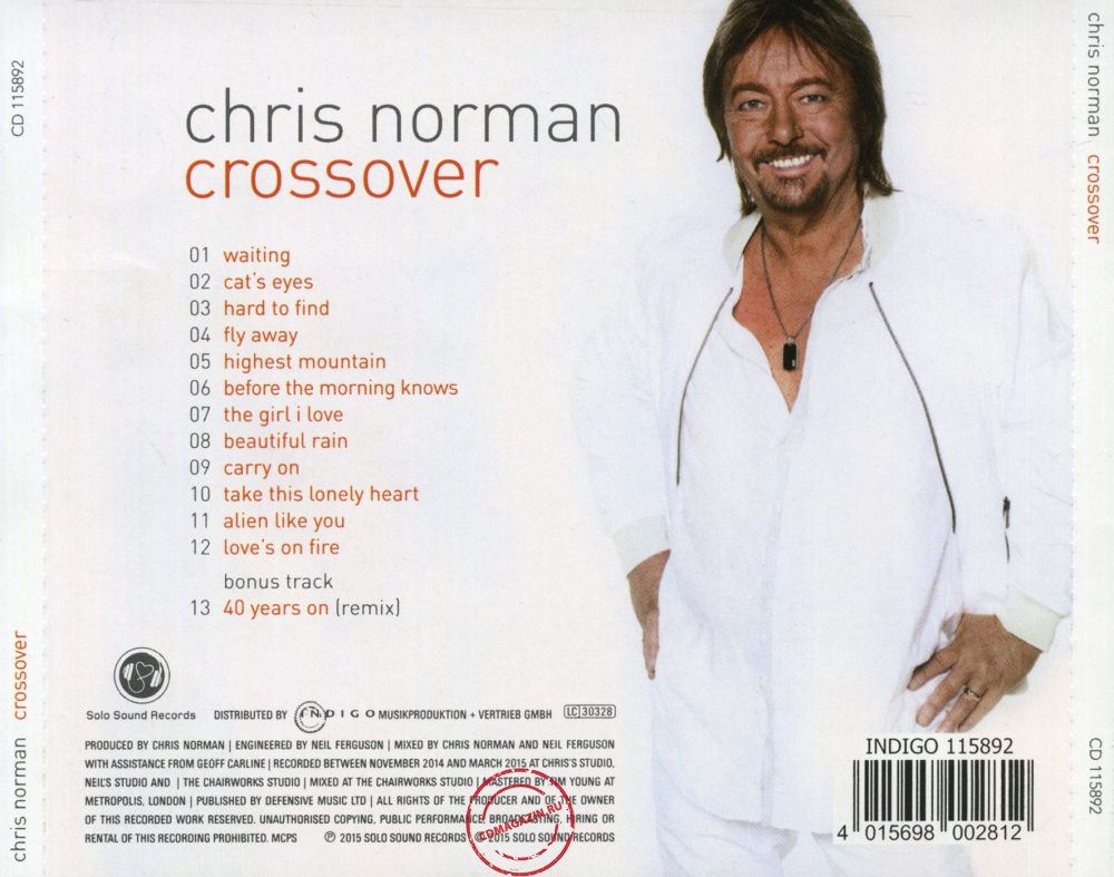 Audio CD: Chris Norman (2015) Crossover Audio CD: Chris Norman (2015) Crossover