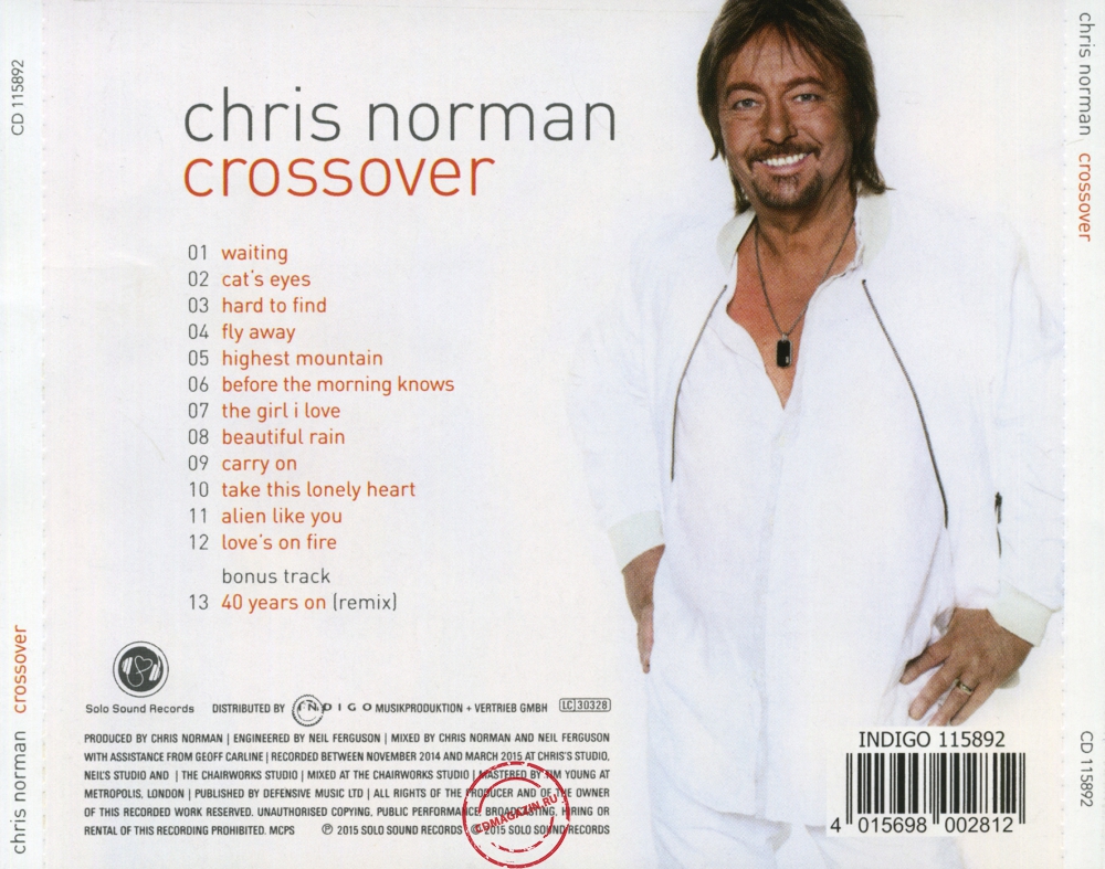 Audio CD: Chris Norman (2015) Crossover