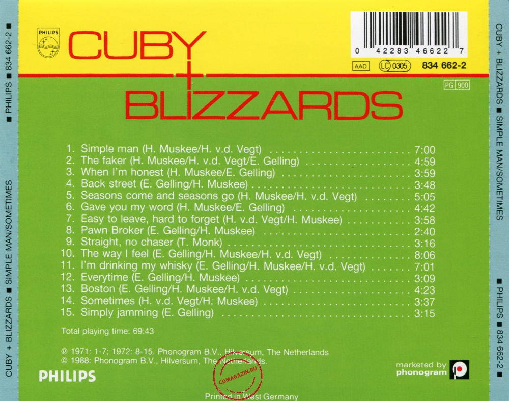 Audio CD: Cuby + Blizzards (1971) Simple Man + Sometimes Audio CD: Cuby + Blizzards (1971) Simple Man + Sometimes