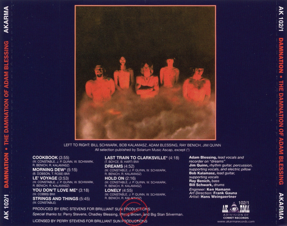 Audio CD: Damnation Of Adam Blessing (1969) The Damnation Of Adam Blessing Audio CD: Damnation Of Adam Blessing (1969) The Damnation Of Adam Blessing