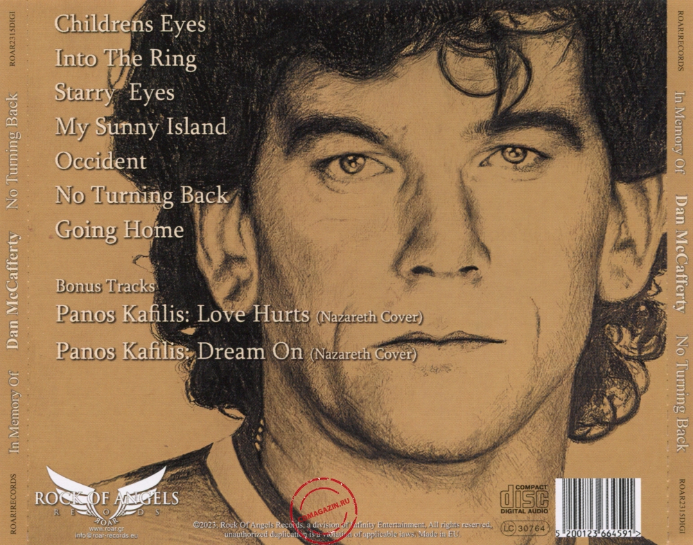 Audio CD: Dan McCafferty (2023) No Turning Back - In Memory Of Dan McCafferty Audio CD: Dan McCafferty (2023) No Turning Back - In Memory Of Dan McCafferty