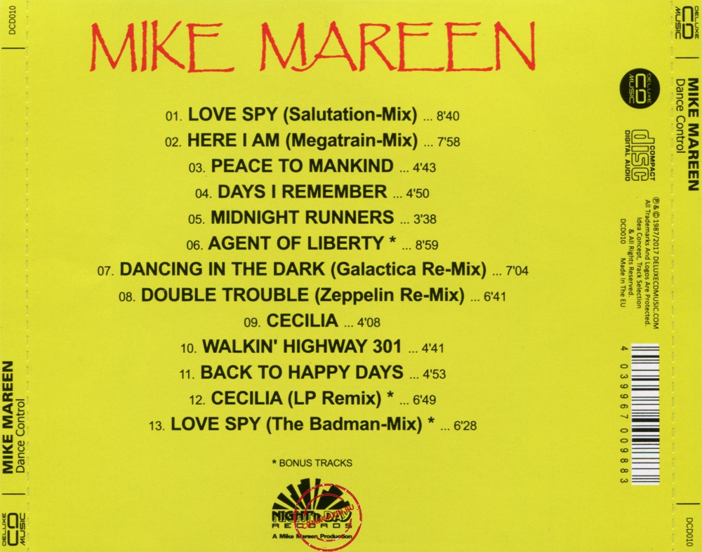Audio CD: Mike Mareen (1986) Dance Control Audio CD: Mike Mareen (1986) Dance Control