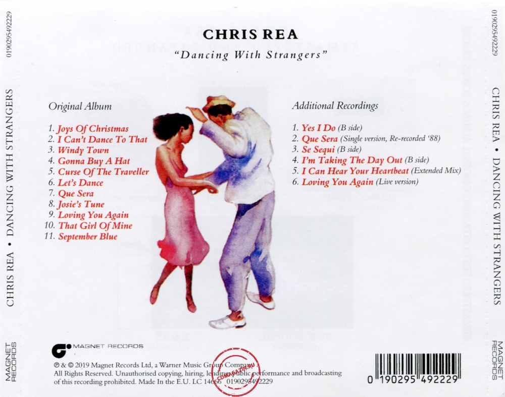 Audio CD: Chris Rea (1987) Dancing With Strangers