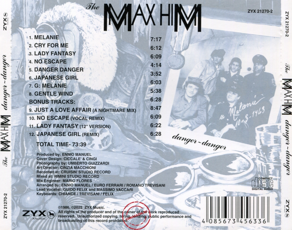 Audio CD: Max Him (1986) Danger-Danger Audio CD: Max Him (1986) Danger-Danger