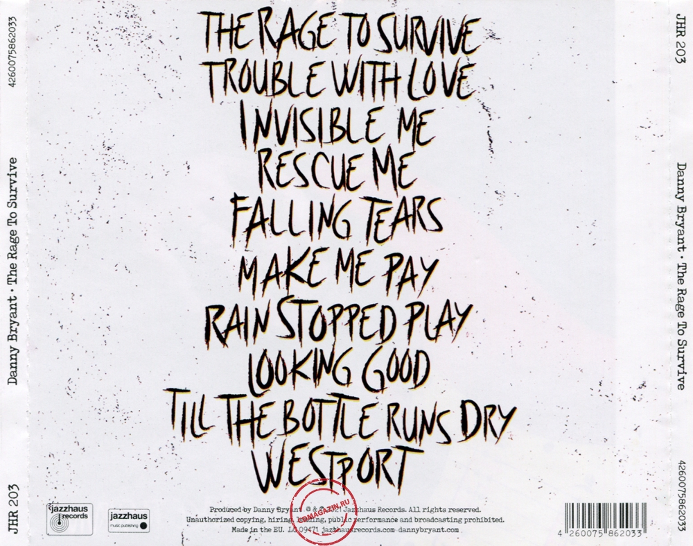 Audio CD: Danny Bryant (2) (2021) The Rage To Survive Audio CD: Danny Bryant (2) (2021) The Rage To Survive