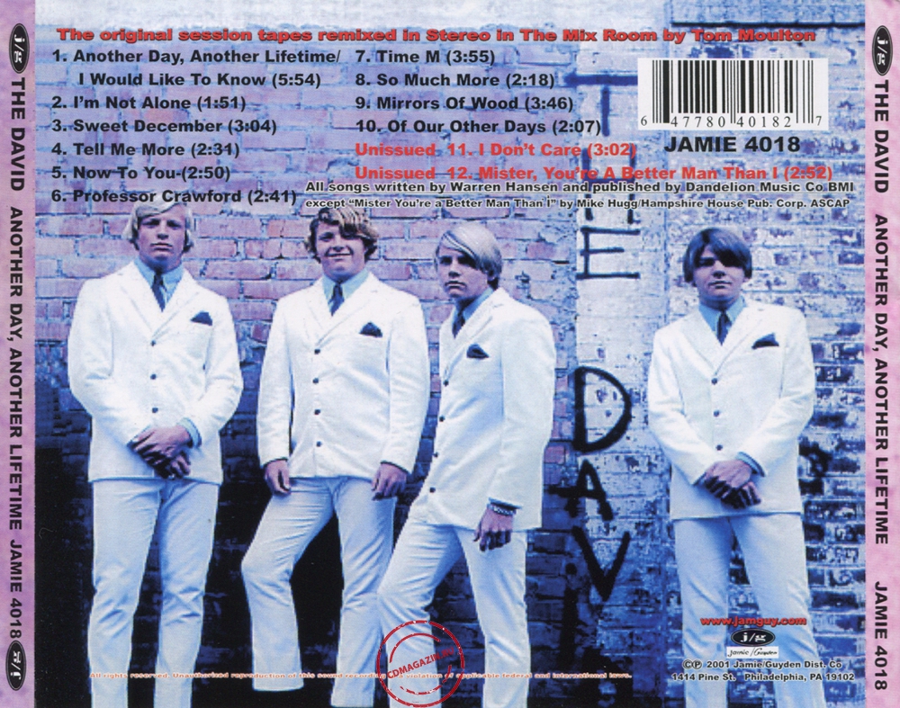 Audio CD: David (1967) Another Day, Another Lifetime Audio CD: David (1967) Another Day, Another Lifetime