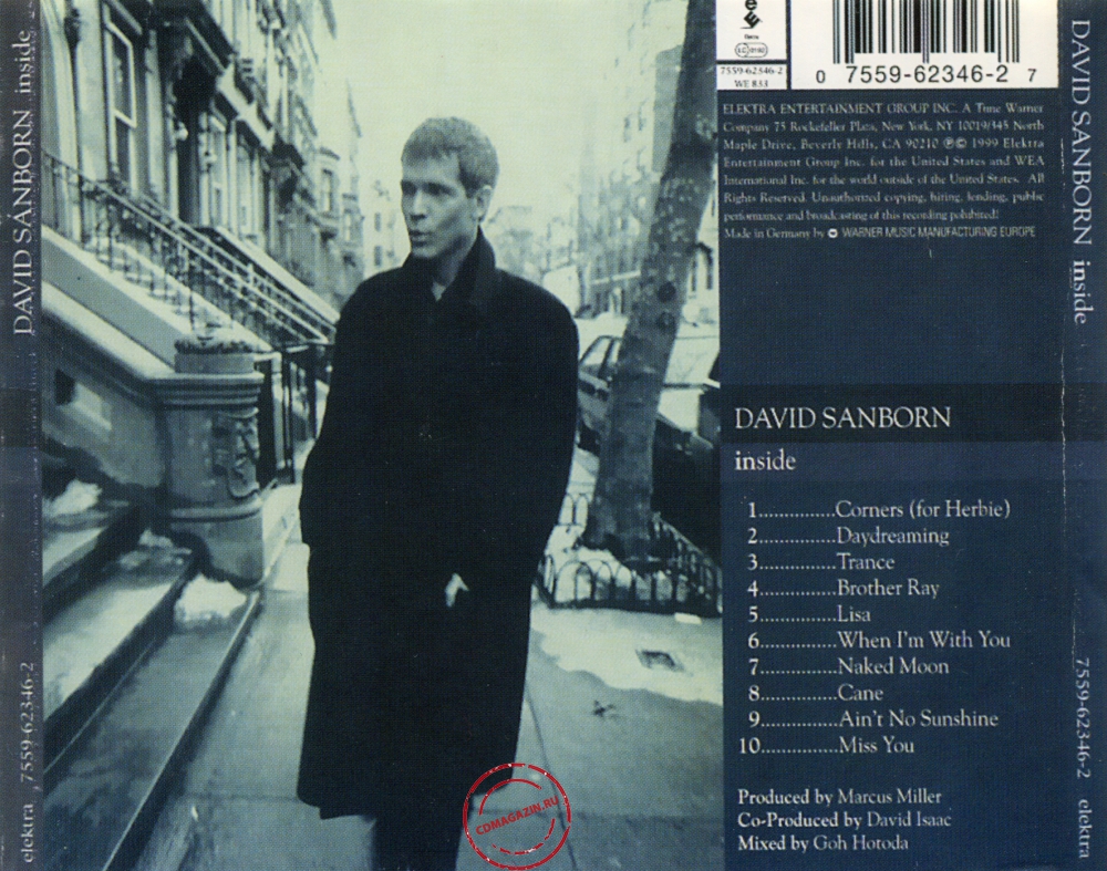 Audio CD: David Sanborn (1999) Inside Audio CD: David Sanborn (1999) Inside