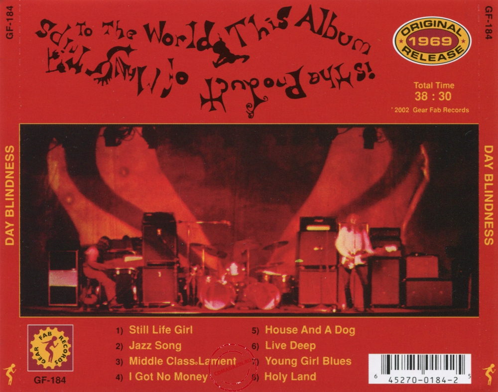Audio CD: Day Blindness (1969) Day Blindness Audio CD: Day Blindness (1969) Day Blindness