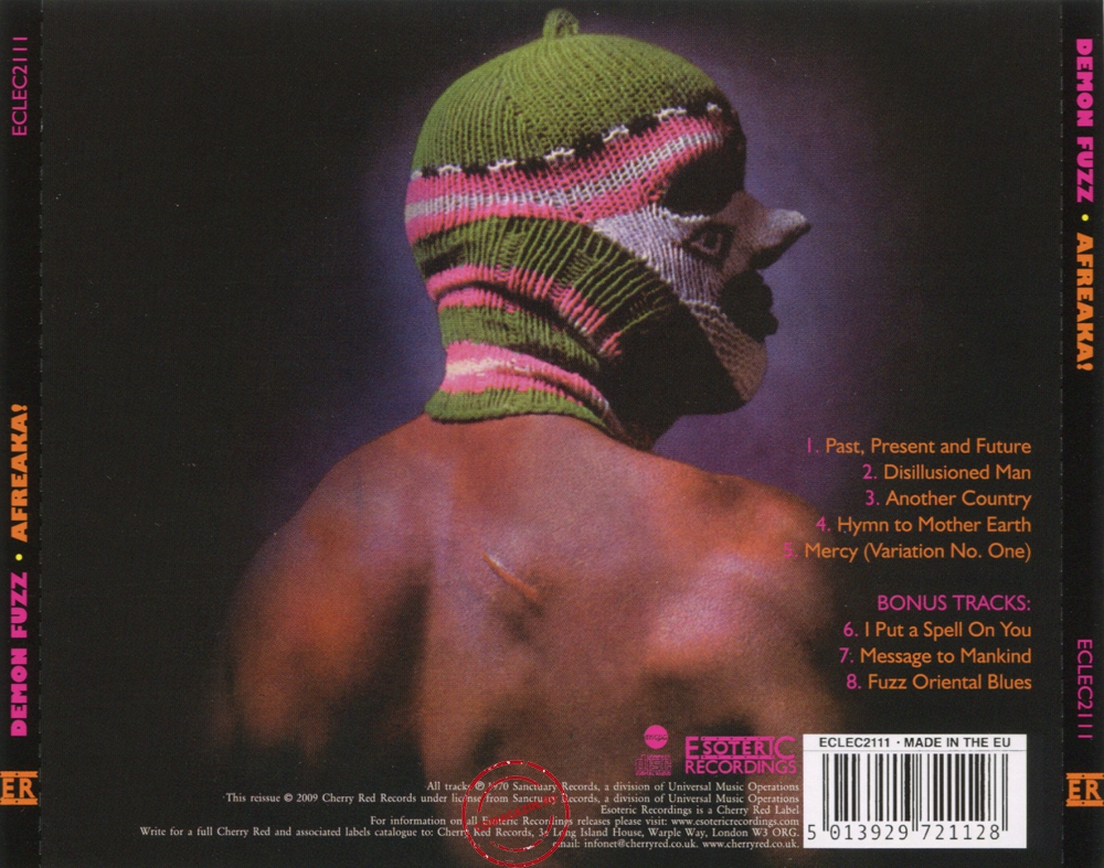 Audio CD: Demon Fuzz (1970) Afreaka!