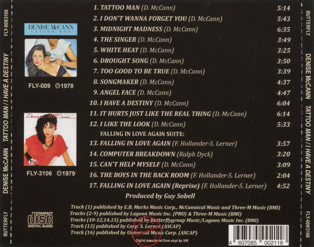 Audio CD: Denise McCann (1978) Tattoo Man + I Have Destiny Audio CD: Denise McCann (1978) Tattoo Man + I Have Destiny