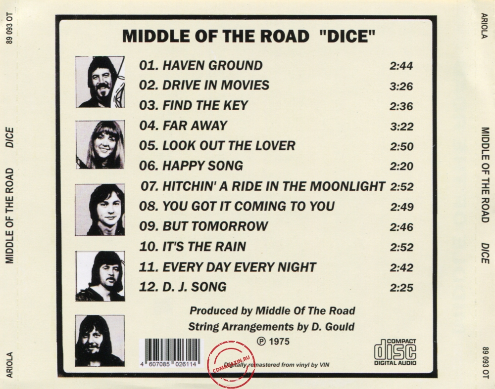 Audio CD: Middle Of The Road (1975) Dice Audio CD: Middle Of The Road (1975) Dice