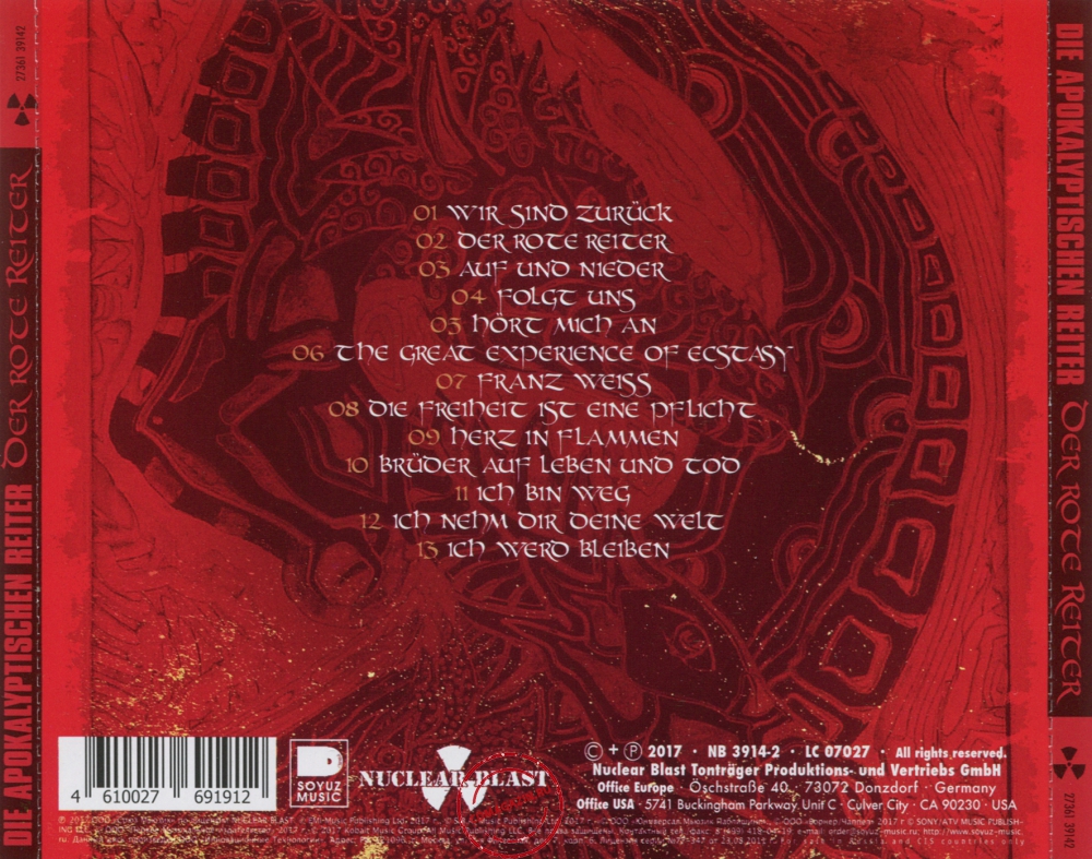 Audio CD: Die Apokalyptischen Reiter (2017) Der Rote Reiter Audio CD: Die Apokalyptischen Reiter (2017) Der Rote Reiter