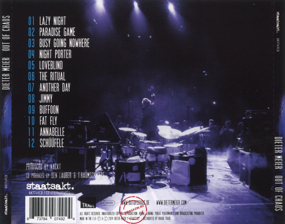 Audio CD: Dieter Meier (2014) Out Of Chaos Audio CD: Dieter Meier (2014) Out Of Chaos