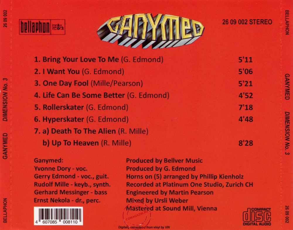 Audio CD: Ganymed (1980) Dimension No.3