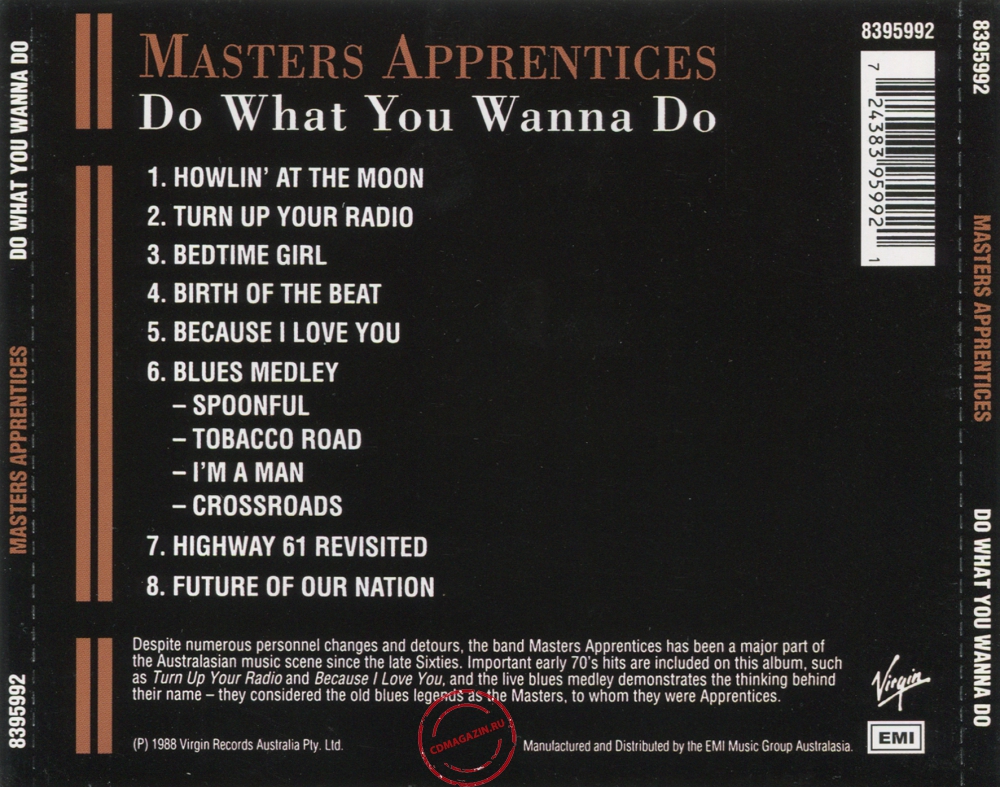 Audio CD: Master's Apprentices (1988) Do What You Wanna Do