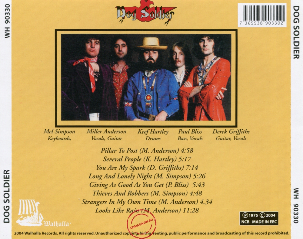 Audio CD: Dog Soldier (3) (1975) Dog Soldier Audio CD: Dog Soldier (3) (1975) Dog Soldier