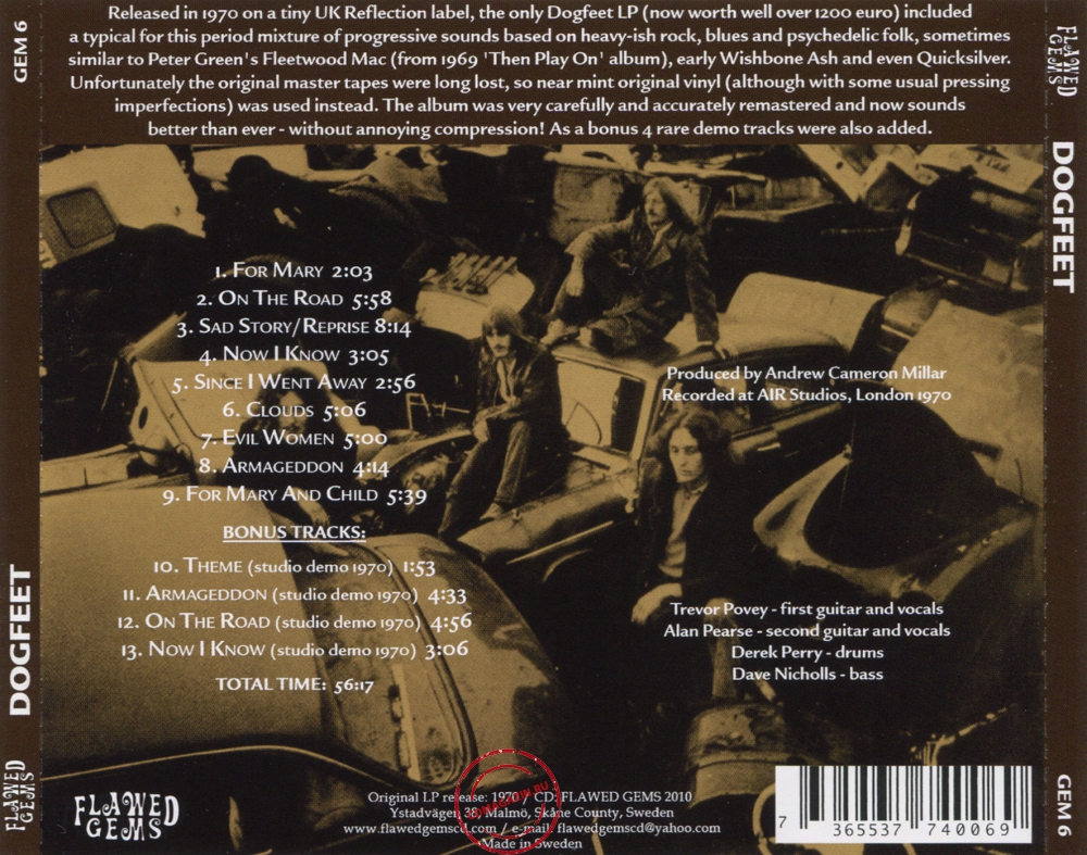 Audio CD: Dogfeet (1970) Dogfeet Audio CD: Dogfeet (1970) Dogfeet