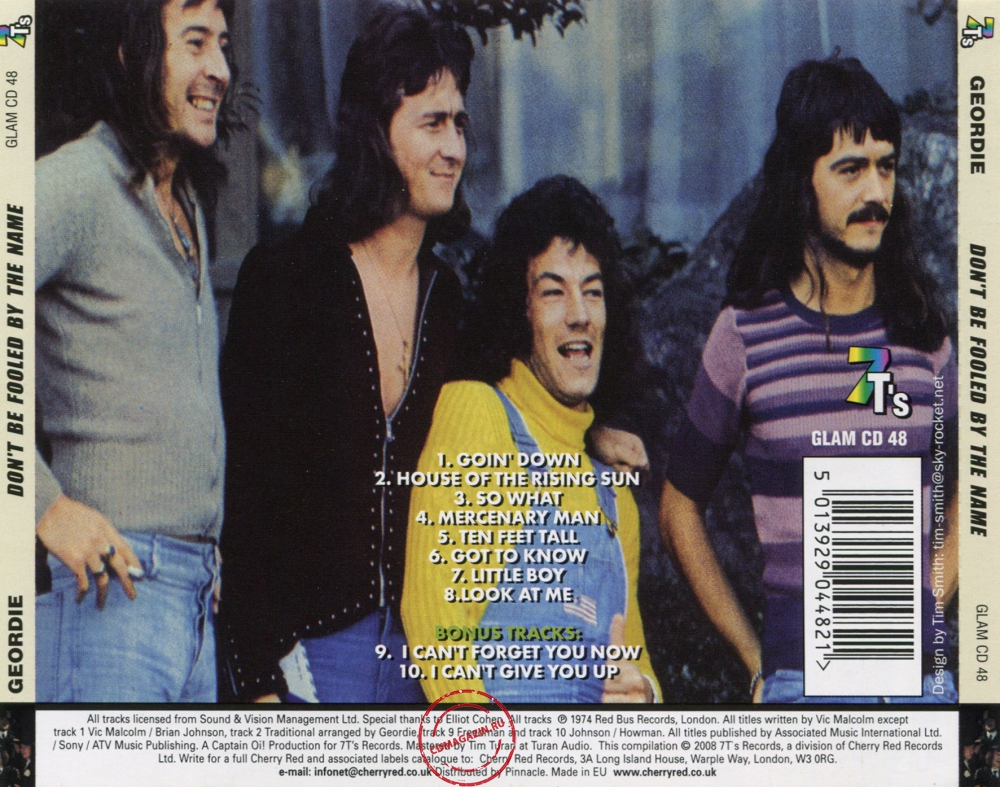 Audio CD: Geordie (1974) Don't Be Fooled By The Name Audio CD: Geordie (1974) Don't Be Fooled By The Name