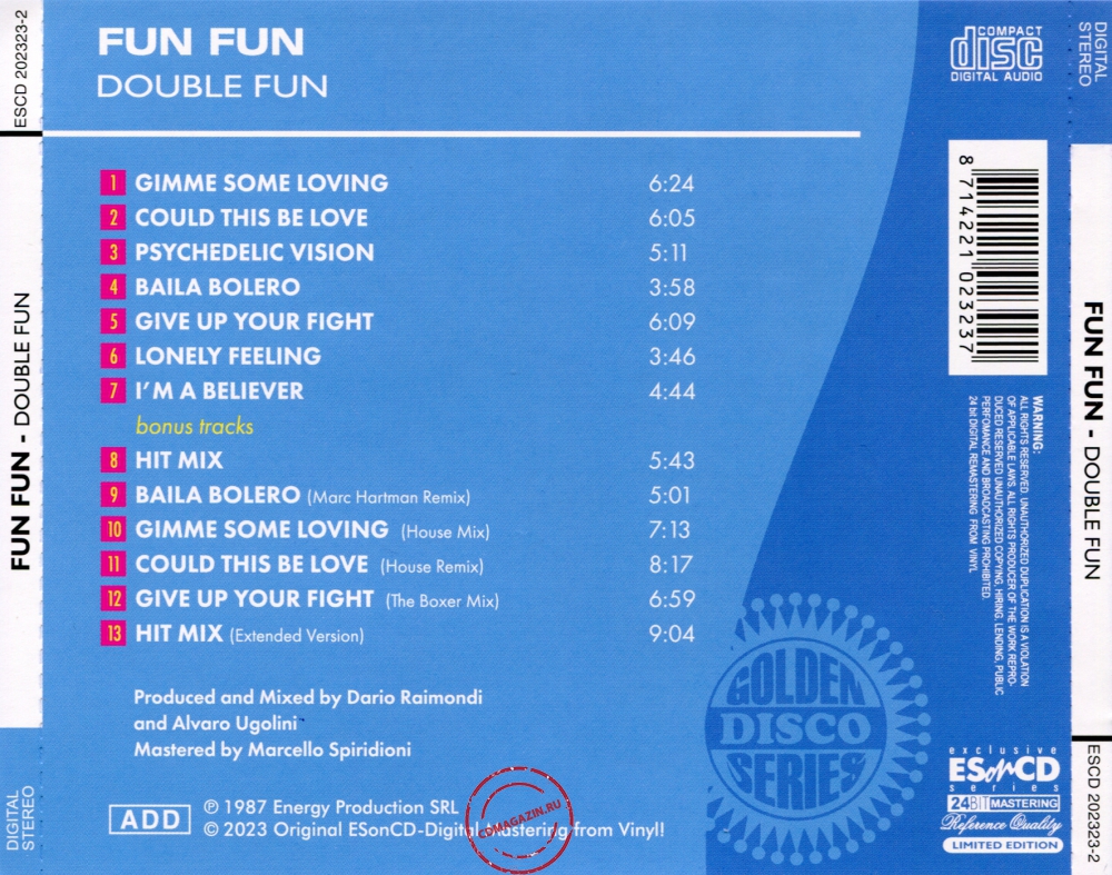 Audio CD: Fun Fun (1987) Double Fun Audio CD: Fun Fun (1987) Double Fun