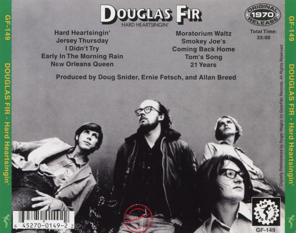 Audio CD: Douglas Fir (1970) Hard Heartsingin' Audio CD: Douglas Fir (1970) Hard Heartsingin'