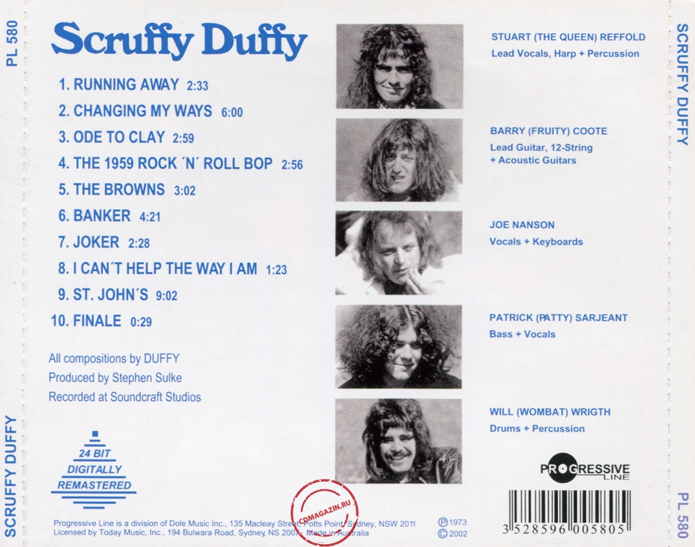 Audio CD: Duffy (6) (1973) Scruffy Duffy Audio CD: Duffy (6) (1973) Scruffy Duffy